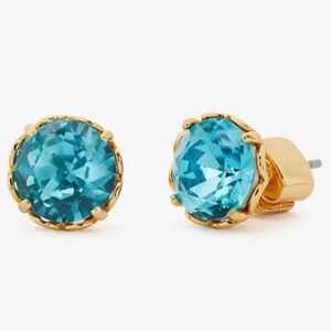 🆕 Kate Spade ♠️ New York That Sparkle Aquamarine Stud Earrings NWT New!